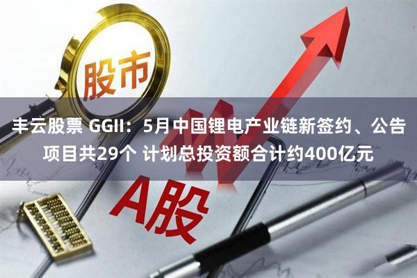 丰云股票 GGII：5月中国锂电产业链新签约、公告项目共29个 计划总投资额合计约400亿元