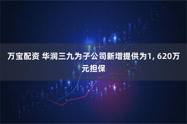 万宝配资 华润三九为子公司新增提供为1, 620万元担保