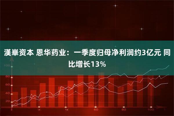 漢崋资本 恩华药业：一季度归母净利润约3亿元 同比增长13%